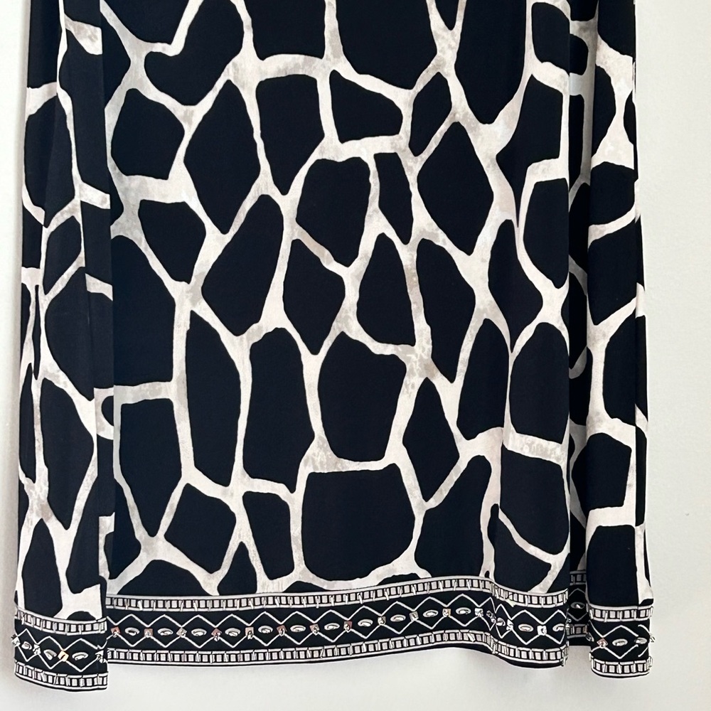 Alfani XL Black & Ivory Sleeveless Shift Dress - Picture 7 of 7